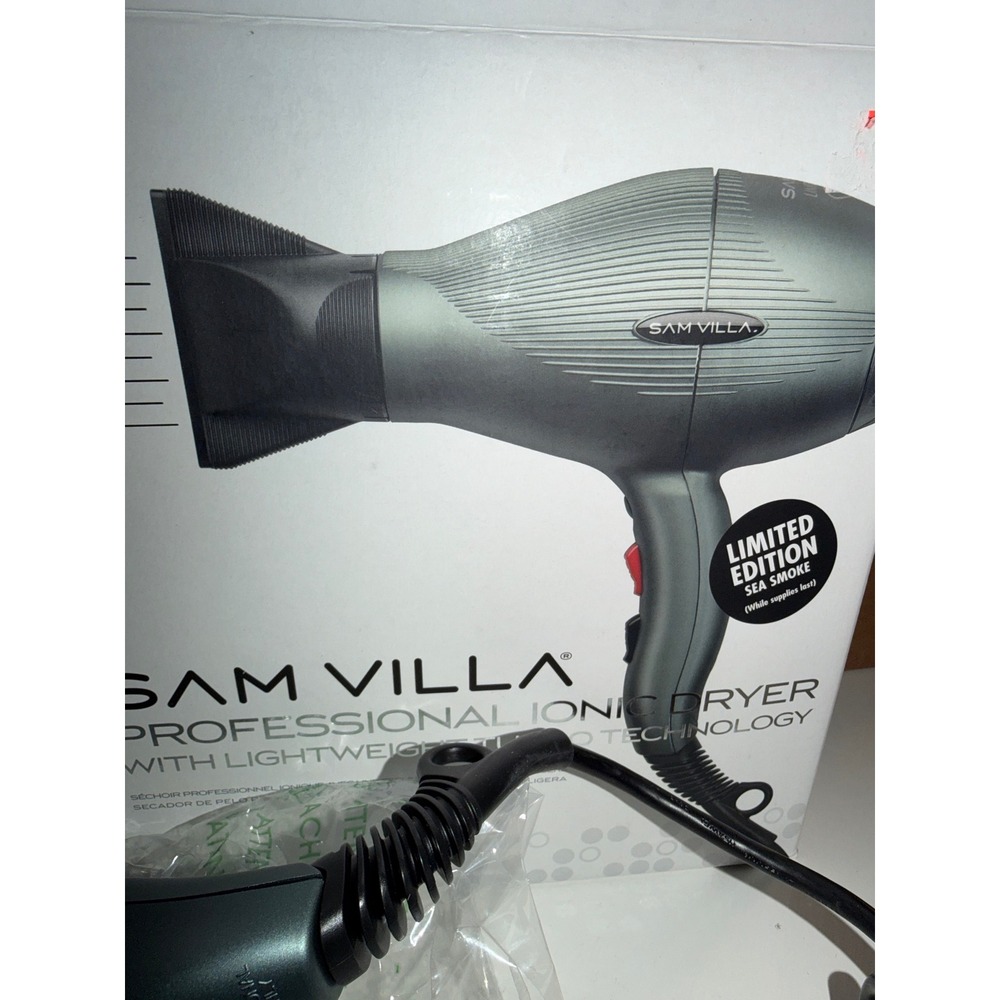 Sam Villa Professional Ionic Hair Dryer Limited Edition Sea Smoke‎ Lightweight